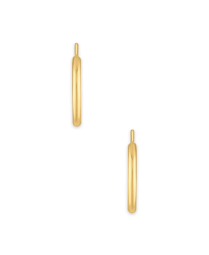 Macy's Polished Continuous Hoop Earrings in 10k Yellow Gold