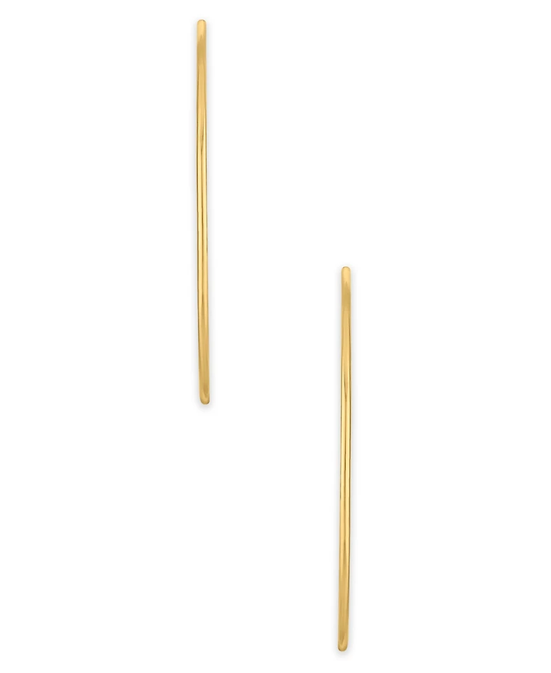 Macy's Polished Continuous Hoop Earrings in 10k Yellow Gold