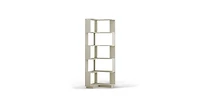 Flynama 6-Tier L-Shaped Corner Bookshelf, Anti-fall Baffle Hollow Back Home Storage Rack