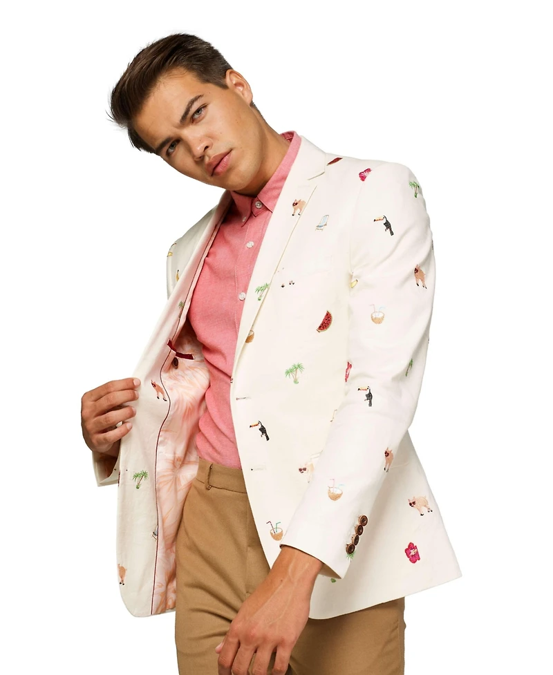 OppoSuits Men's Blazer Tropical Summer Birds Suit Jacket