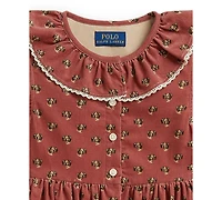 Polo Ralph Lauren Girls' 2T-6X Floral Cotton Corduroy Shirtdress