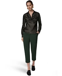 Donna Karan New York Petite Roll Sleeve Cowl Neck Top