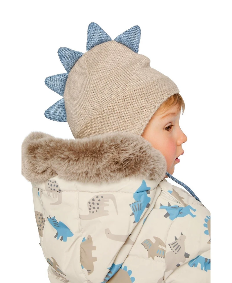 Deux par Deux Toddler Boy (2T - 3T) Dino Winter Peruvian Knit Hat