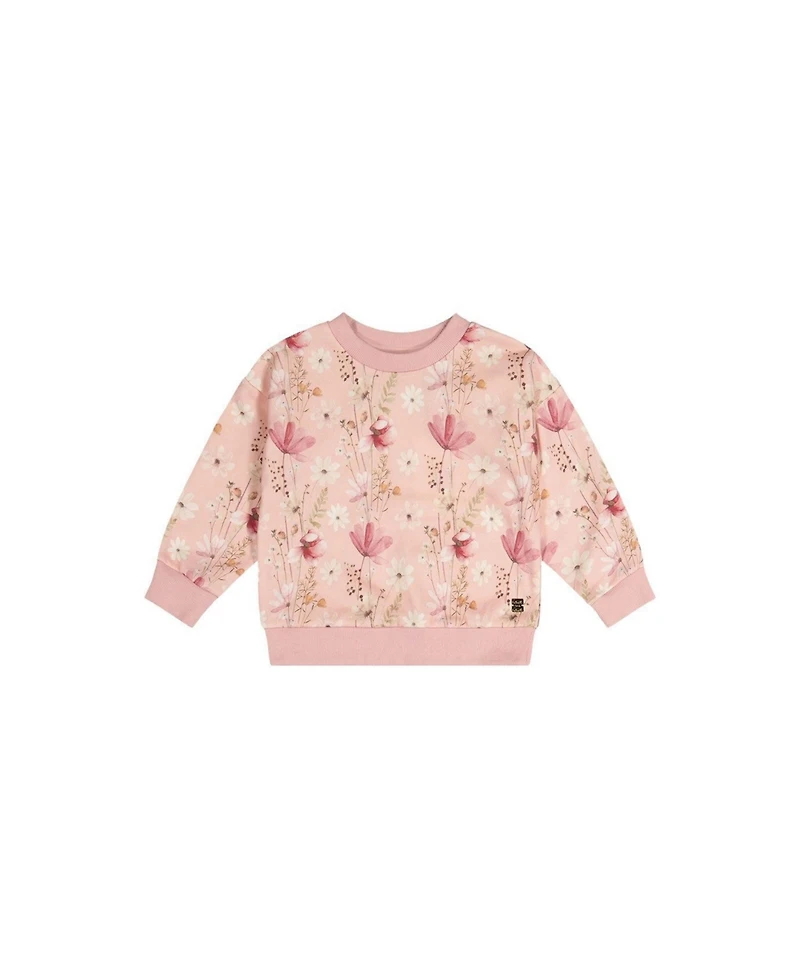Deux par Deux Toddler Girl Sweatshirt Printed Flowers