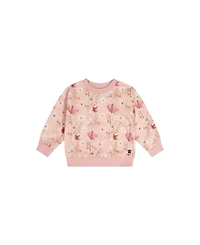 Deux par Deux Toddler Girl Sweatshirt Printed Flowers