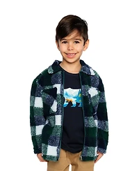 Deux par Toddler Boy Zipped Overshirt Checks