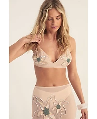 Nasty Gal Women's Flower Embellished Bralet