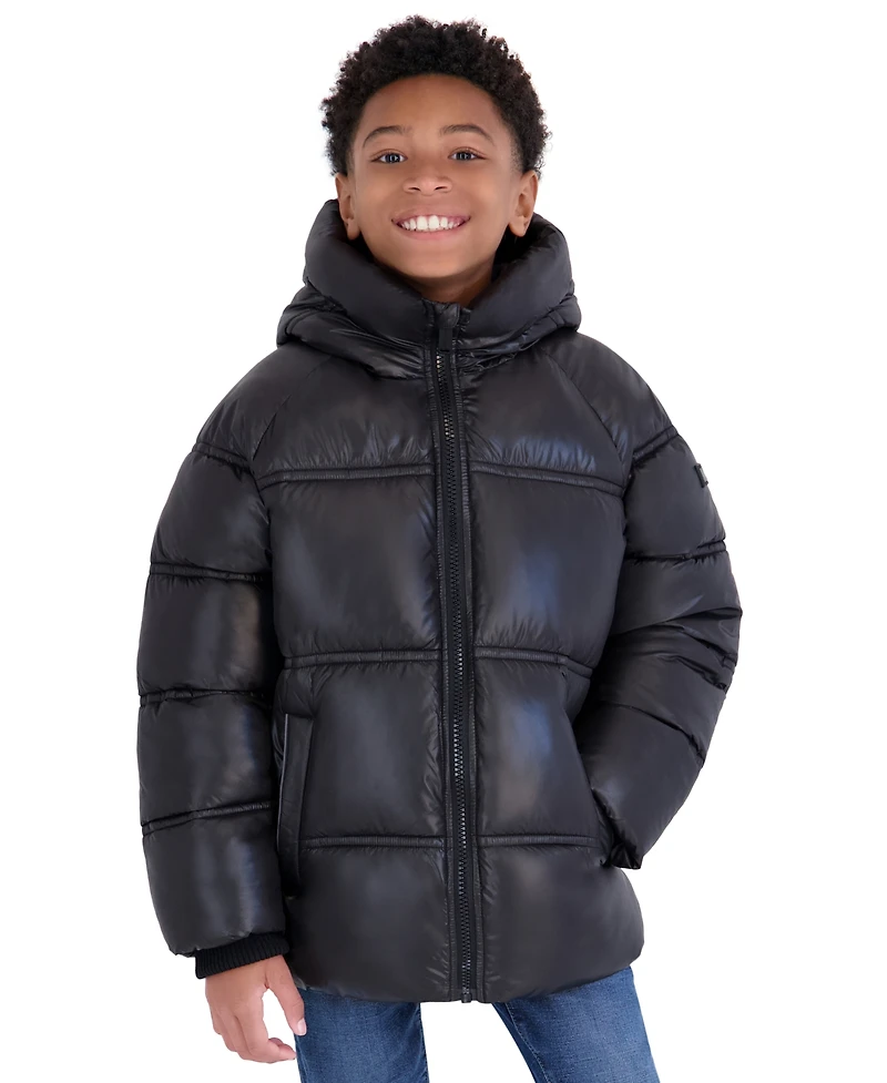 Michael Kors Boys' 5-16 Heavyweight Shine Puffer Jacket