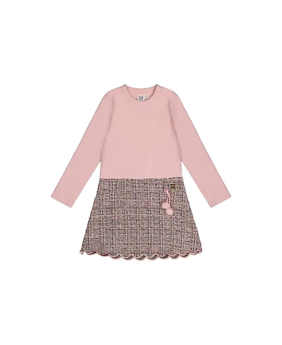 Deux par Toddler Girl (2T-5T) Bi-Material Dress