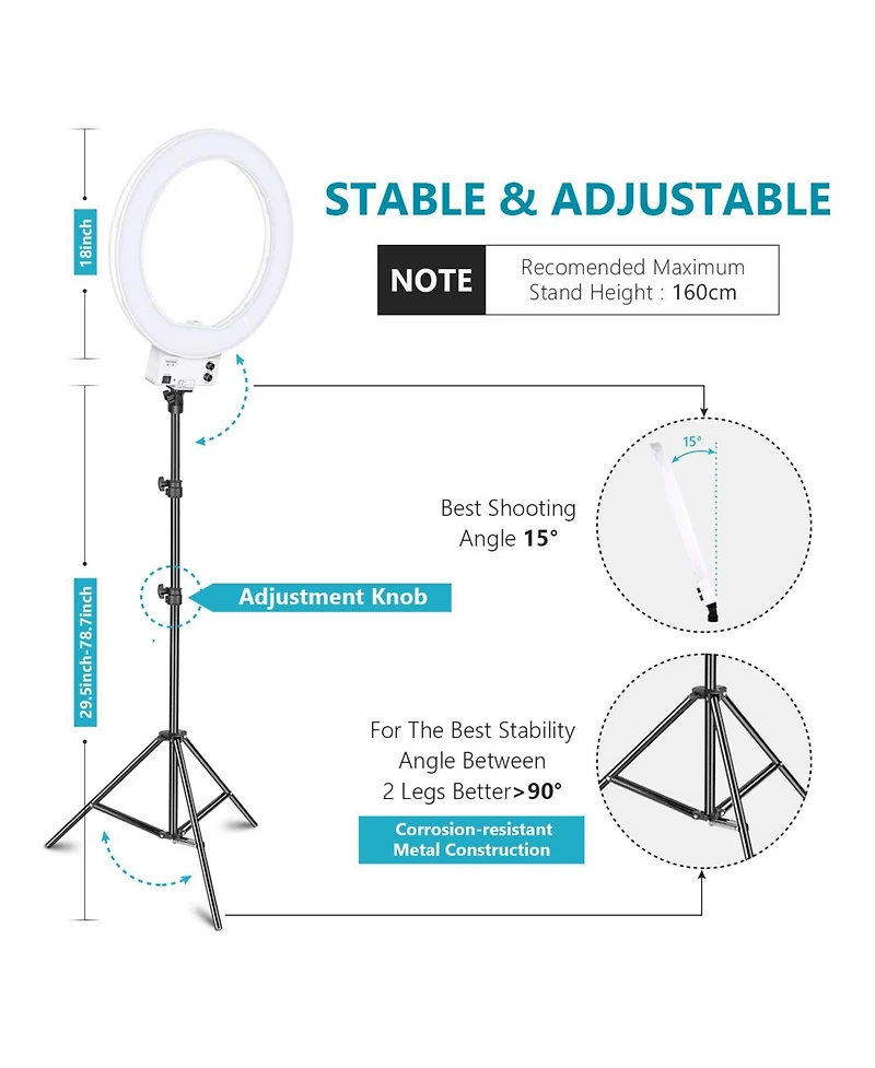 Neewer Rl-18 Ring Light with 18 Inch, 55W for select iPhone models