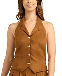 Bcx Juniors' Collared Halter Neck Top