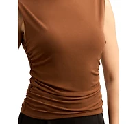 Bcx Juniors' Mock Neck Solid Sleeveless Tank Top