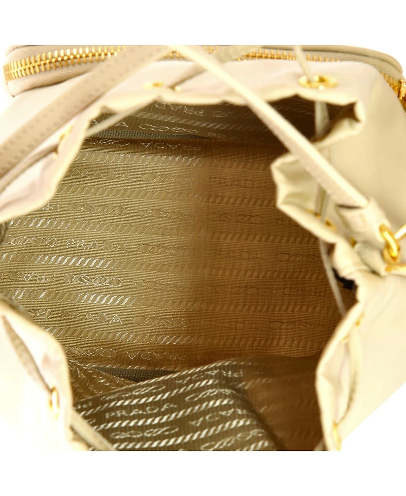 Pre-Owned Prada Small Drawstring Bucket Bag Tessuto