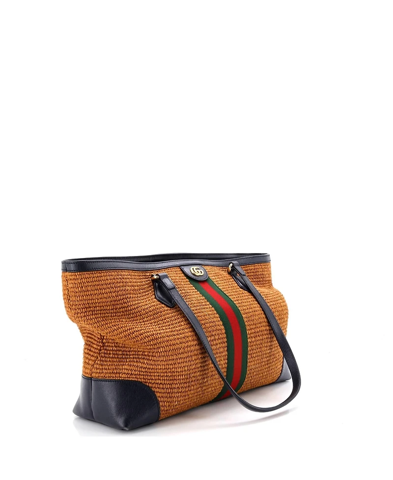 Pre-Owned Gucci Medium Ophidia Shopping Tote Straw
