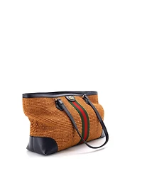 Pre-Owned Gucci Medium Ophidia Shopping Tote Straw