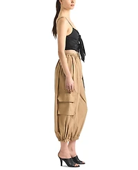 Derek Lam 10 Crosby Women's Tamsin Poplin Mid-Rise Balloon Cargo Pants