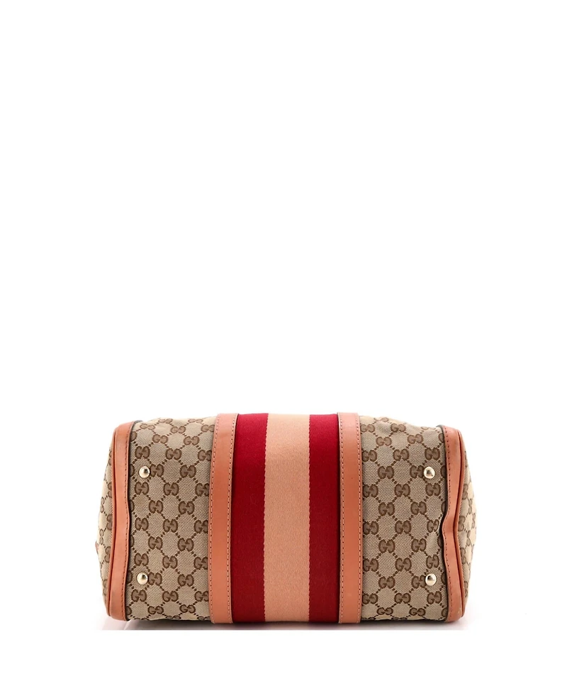 Pre-Owned Gucci Medium Vintage Web Boston Bag Gg Canvas