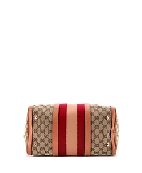 Pre-Owned Gucci Medium Vintage Web Boston Bag Gg Canvas