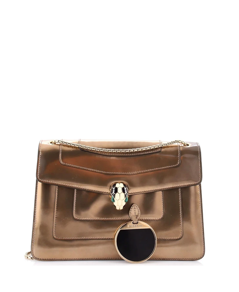 Pre-Owned Bvlgari Medium Serpenti Forever Shoulder Bag Patent
