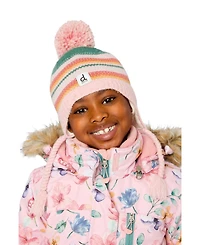 Deux par Deux Toddler Girl (2-4) Winter Peruvian Knit Hat with Pompom