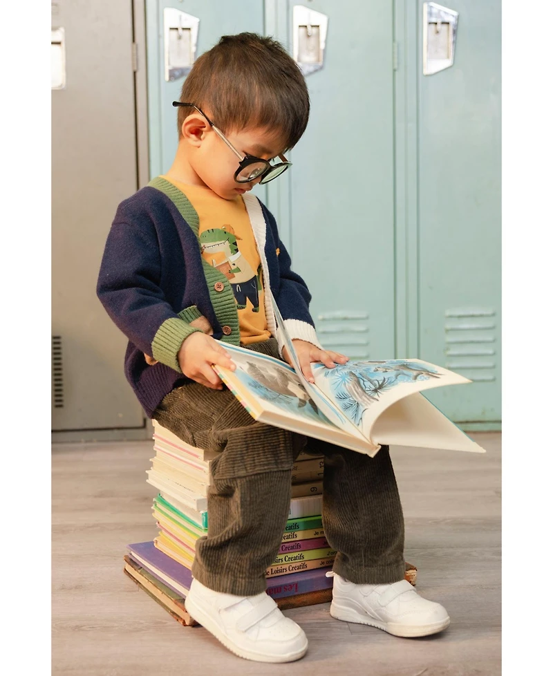 Deux par Deux Baby Boys (12M-24M) Knit Cardigan with Dino