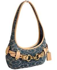 Coach Belted Ergo Signature Loved Denim Small Shoulder Handbag
