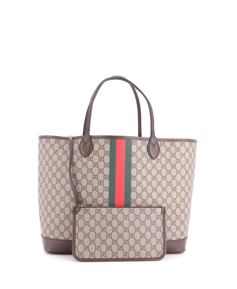 Pre-Owned Gucci Large Ophidia Open Shopping Tote Gg Coated Canvas