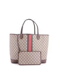 Pre-Owned Gucci Large Ophidia Open Shopping Tote Gg Coated Canvas