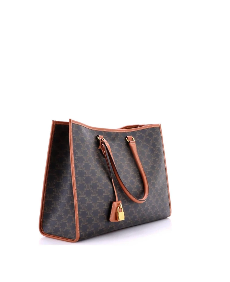 Pre-Owned Celine Horizontal Cabas Tote Triomphe Coated Canvas