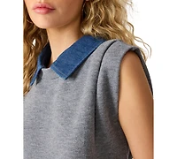 Steve Madden Women's Kelson Collared Sleeveless Sweater