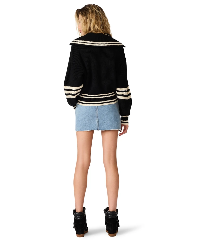 Steve Madden Women's Dara Zip-Front Sweater