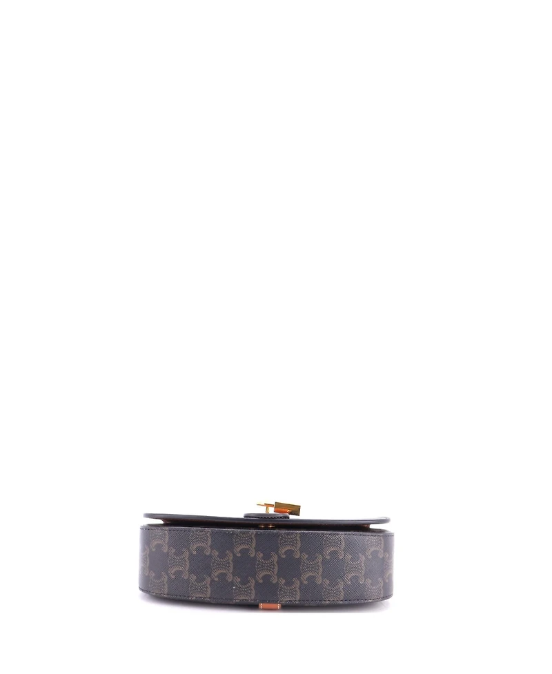 Pre-Owned Celine Tabou Clutch with Strap Triomphe Coated Canvas