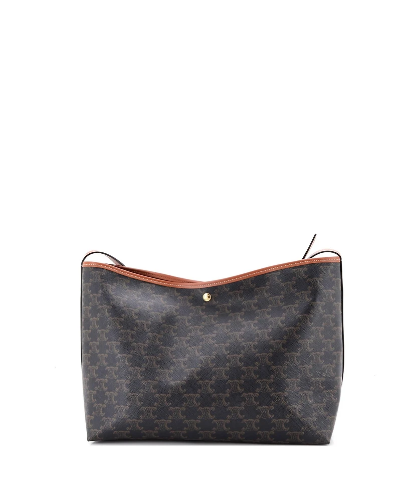 Pre-Owned Celine Soft Shopper Tote Triomphe Coated Canvas