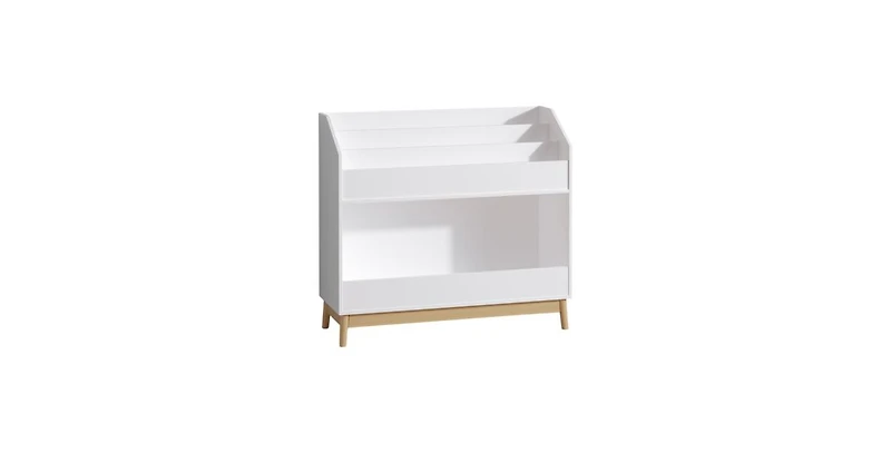 flynama Toddler Book Display Shelf with Storage Bin Wooden Kids Bookcase