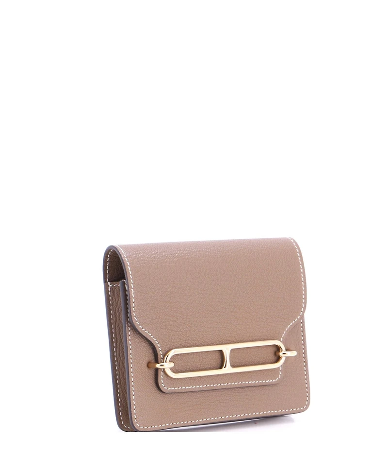 Pre-Owned HERMES Roulis Slim Wallet Chevre Mysore