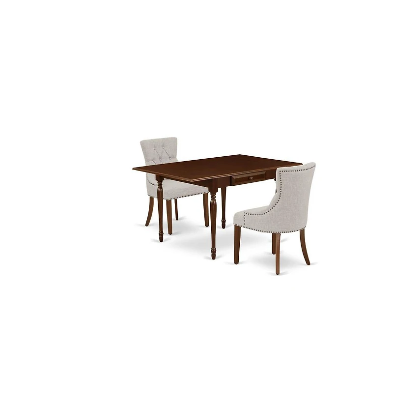 East West Furniture Mahogany Dining Room Set