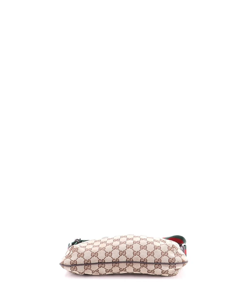 Pre-Owned Gucci Small Web Strap Messenger Bag Gg Canvas
