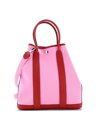 Pre-Owned HERMES Garden File Tote Toile and Leather