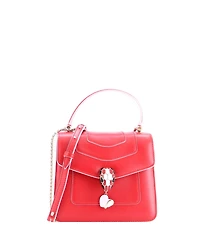 Pre-Owned Bvlgari Small Serpenti Forever Dangle Top Handle Bag Leather