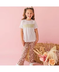 Sweet Wink Little Girls 5-8 Howdy Patch Western Short Sleeve T-Shirt