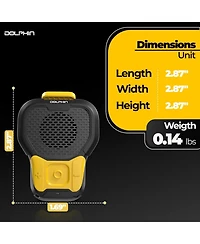Dolphin Audio Clp-10 Magnetic Clip-On Mini Bluetooth Speaker with Built-in Mic for Hands-Free Use