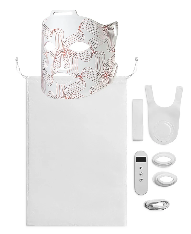 Lovery Led Light Therapy Face and Neck Set with Multiple Wavelengths - Fda-Cleared Anti-Aging Skin Rejuvenation, Medical-Grade Silicone