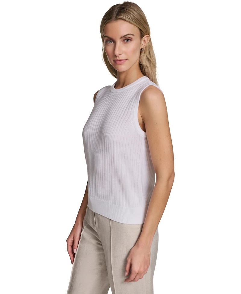 Calvin Klein Women's Sleeveless Crewneck Knit Sweater