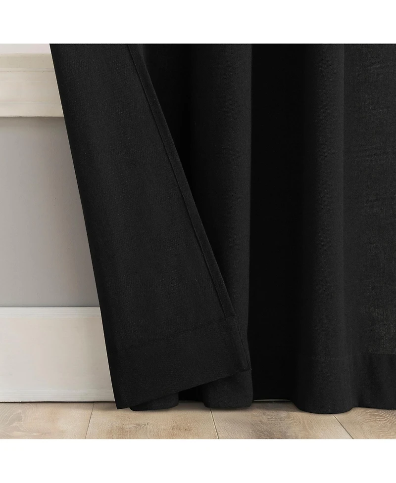 Cotton Blend Button Tab Top Curtain