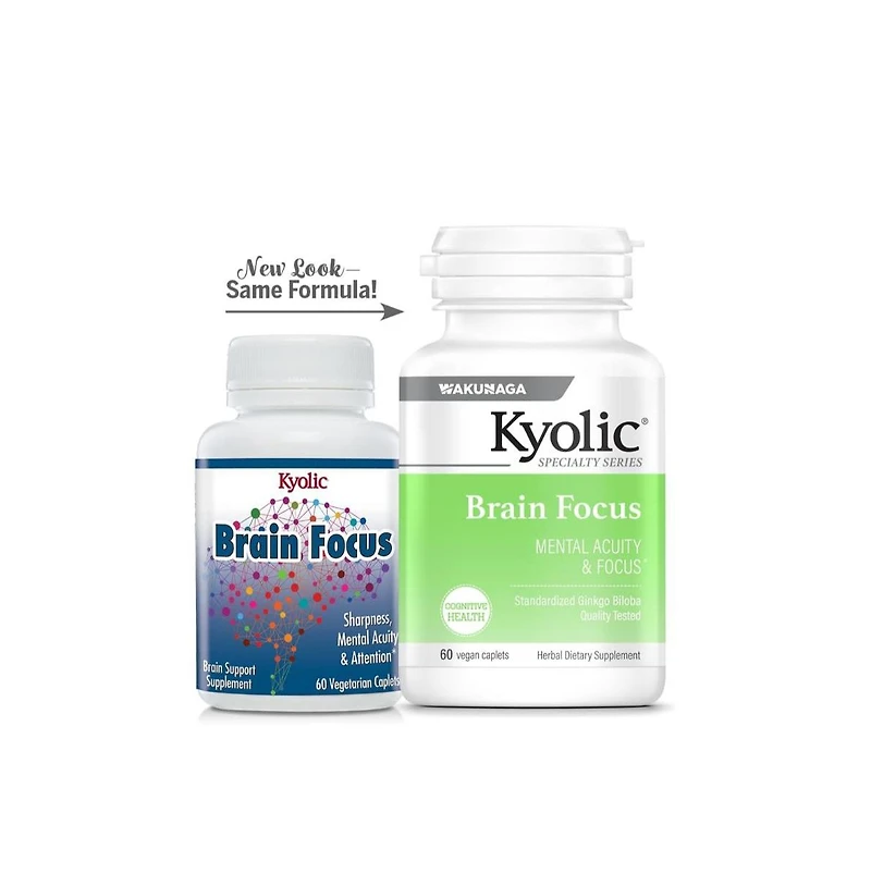 Kyolic Specialty Series Brain Memory, For Mental Acuity and Focus, 90 Capsules