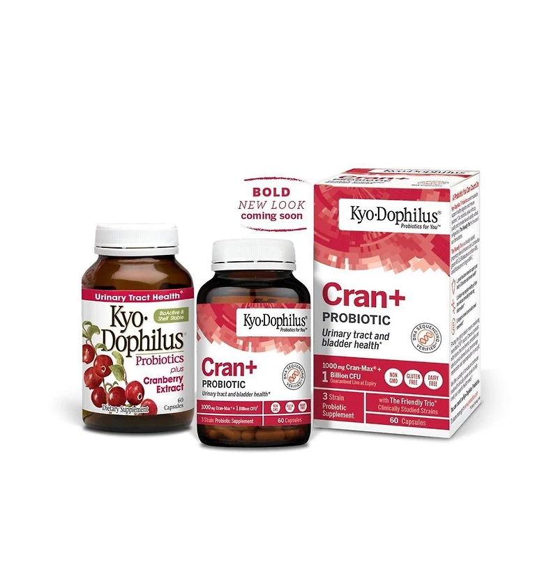Kyo-Dophilus Cran+ Probiotic, Urinary Tract and bladder health, 60 capsules