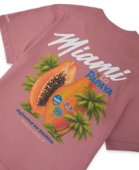 Reiss Men's La Papaya McLaren Racing Miami Papaya-Print Unisex-Fit T-Shir