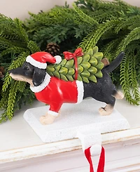 Glitzhome Dachshund Stocking Holders, Set of 2
