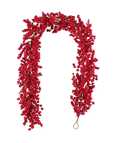 Glitzhome 6-Ft. Christmas Full Berry Garland