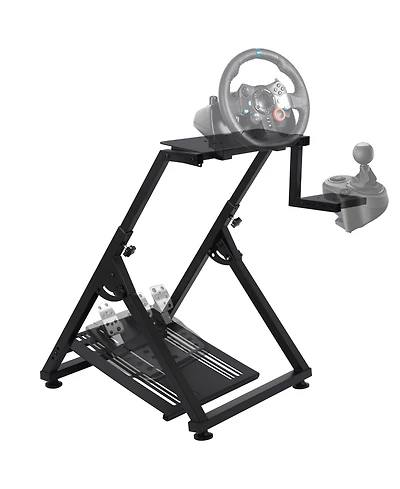 homfan 27.6in Foldable Racing Wheel Stand for G29 G920, Heavy Duty Steering Wheel Cockpit for Xbox PlayStation Pc Racing Simulator Games, Carbon Steel